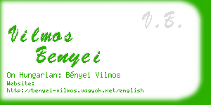 vilmos benyei business card